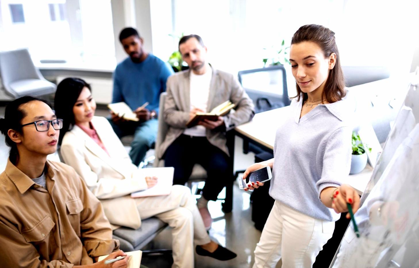 Modern business environment showcasing financial analysis workspace